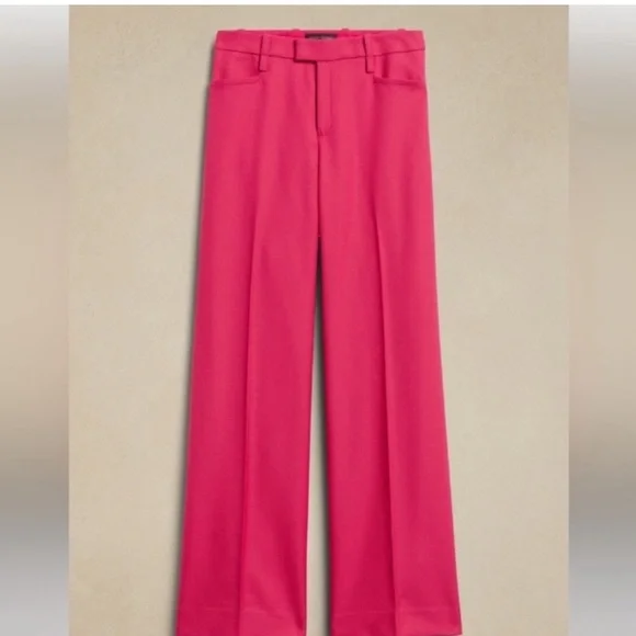 Banana Republic LIDO ITALIAN WOOL WIDE-LEG pants, NWT, size 14 - Picture 2 of 8